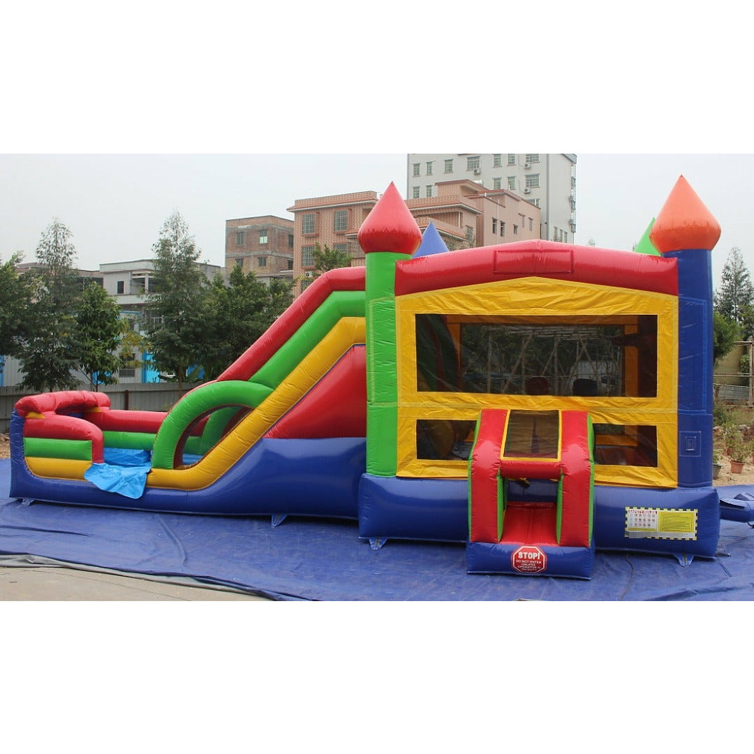 rainbow-super-inflatable-bounce-house-combo-with-blower
